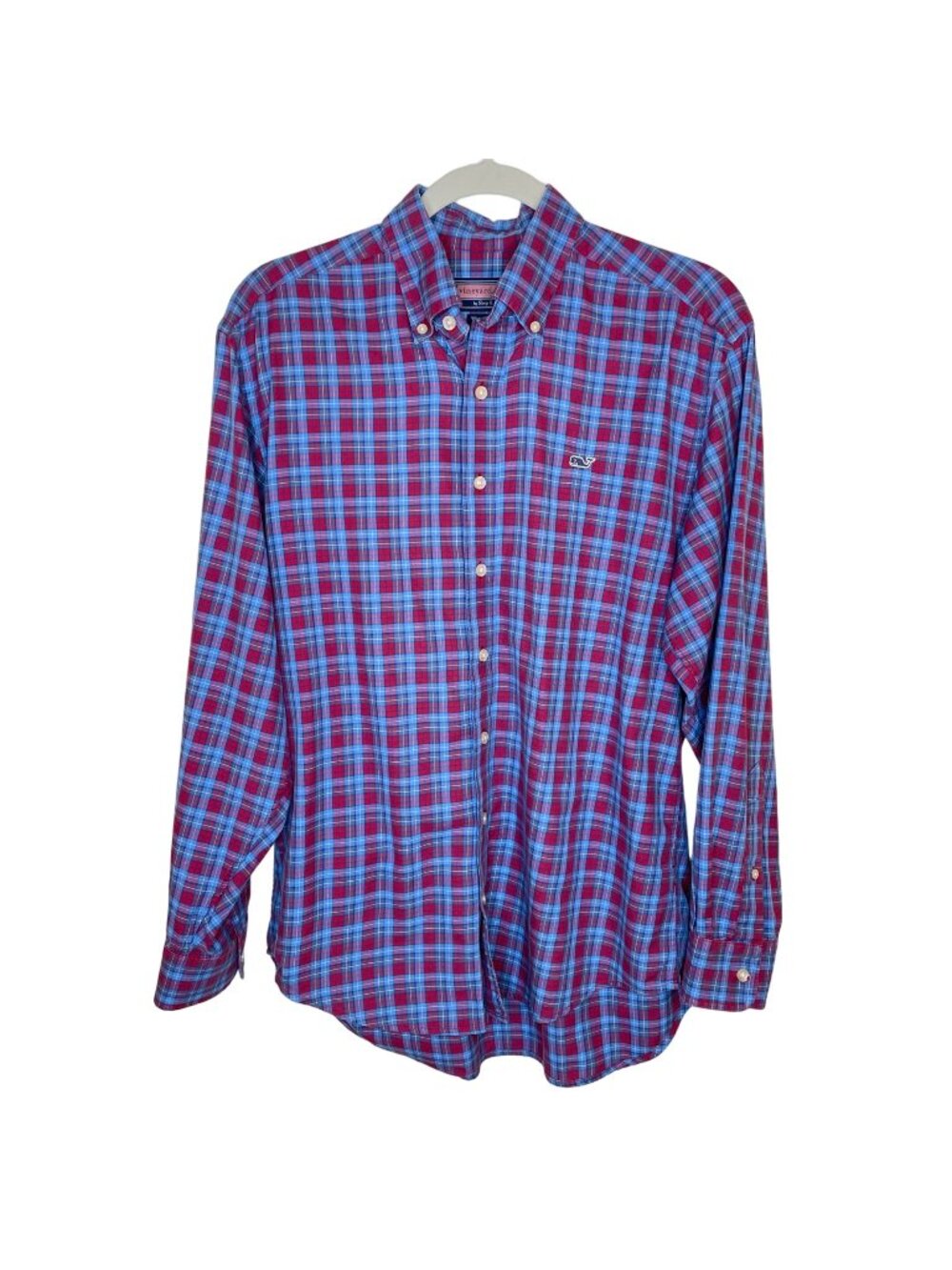 Vineyard Vine Shep & Ian Whale Plaid Button Down Shirt, S